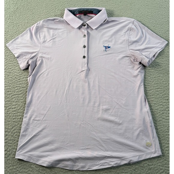 Greyson Tops - Greyson Polo Shirt Womens Medium Purple Ocean Reef Golf Club Performance Stretch